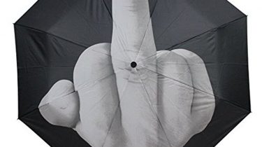 Mittelfinger-Regenschirm
